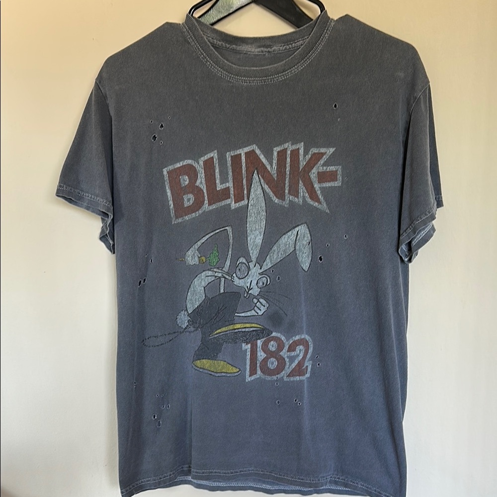 Gray Blink-182 Graphic T-Shirt